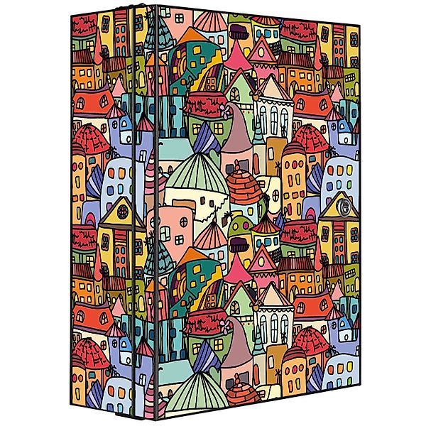 banjado Medizinschrank Stahl Funky Town (abschließbar, günstig online kaufen