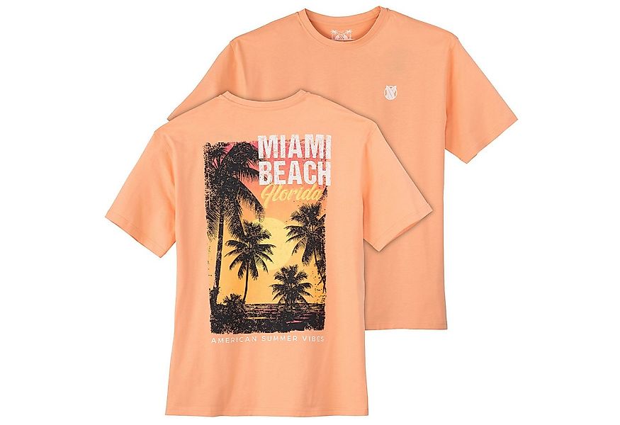 Calm Beach Print-Shirt Calm Beach Übergrößen orange T-Shirt Rückenprint günstig online kaufen