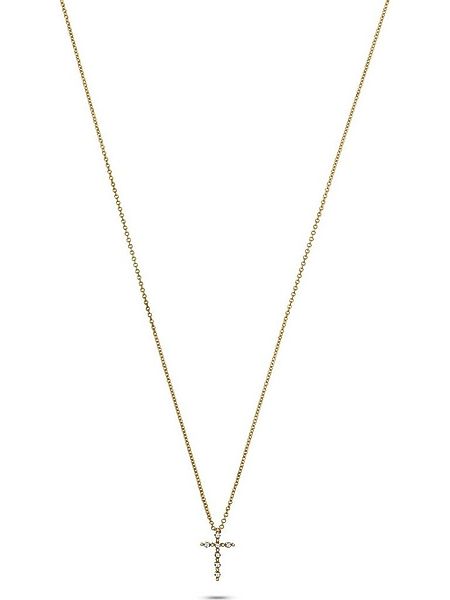 CHRIST Collier CHRIST Damen-Kette 375er Gelbgold 7 Diamant Kreuz günstig online kaufen