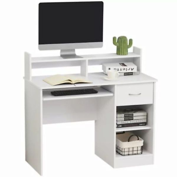 HOMCOM Computertisch mit Schublade weiß günstig online kaufen