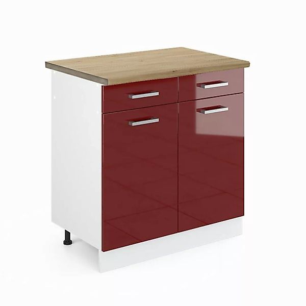 Vicco Unterschrank R-Line, Weiß/Anthrazit, 80 cm, AP Anthrazit günstig online kaufen