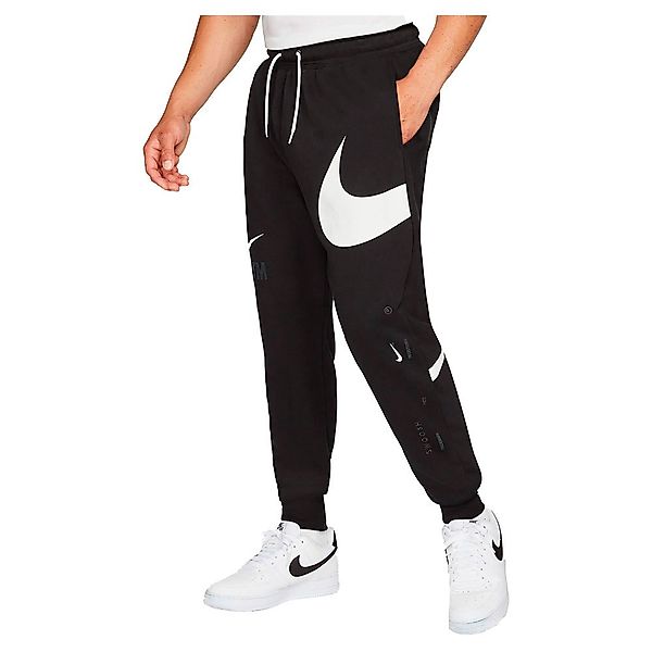 Nike Sportswear Swoosh Semi Brushed Back Hose 2XL Black / White günstig online kaufen