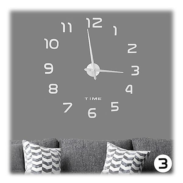 relaxdays Wanduhr DIY Wanduhr mit 3D-Zahlen günstig online kaufen