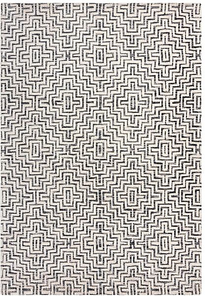 FLAIR RUGS Teppich "Rhett" rechteckig 12 mm Höhe aus gewebter Wolle günstig online kaufen