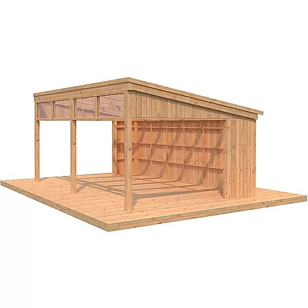 Palmako Holzpavillon "Nova", mit Oberlicht, BxT: 617x397 cm, hellbraun günstig online kaufen