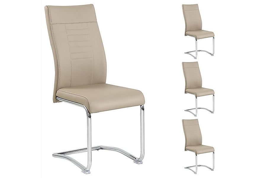 CARO-Möbel Esszimmerstuhl LOANO (4 St), Küchenstuhl Schwingstuhl 4er Set, M günstig online kaufen