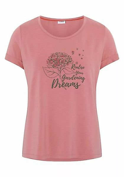 GARDENA T-Shirt mit dezentem, floralem Frontprint günstig online kaufen