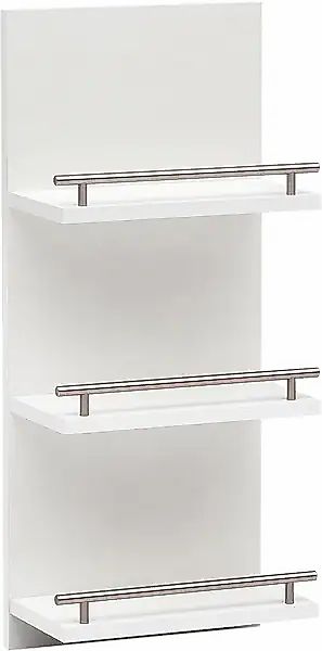 Schildmeyer Wandregal »Nikosia«, Breite 30 cm, 3 Ablagen, mit Metallreling günstig online kaufen