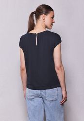 STREET ONE T-Shirt aus elastischem Materialmix günstig online kaufen