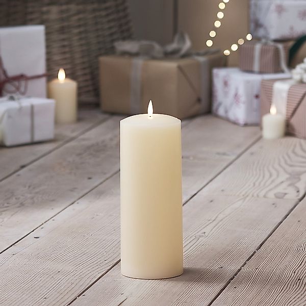 TruGlow® LED Stumpenkerze breit 25cm günstig online kaufen