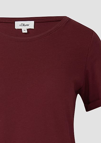 s.Oliver Kurzarmshirt T-Shirt mit Ärmelumschlag günstig online kaufen