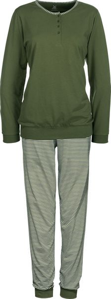 Erwin Müller Pyjama Damen-Schlafanzug Single-Jersey Streifen: günstig online kaufen