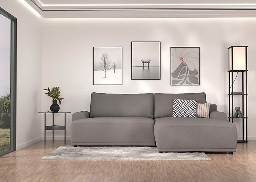 TRENDMANUFAKTUR Ecksofa »Fordon, Schlafsofa mit Bettkasten, Couch in L-Form günstig online kaufen
