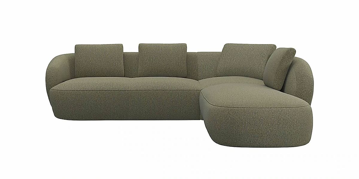 FLEXLUX Ecksofa "Torino, rund, L-Form, Sofa-Ecke mit Ottomane", Modernes, o günstig online kaufen