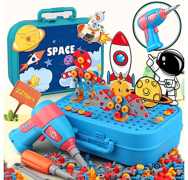DINO SONO Spielwerkzeug Spielbauklötze 3D Space Puzzle 228PCS Steckspiel Sc günstig online kaufen