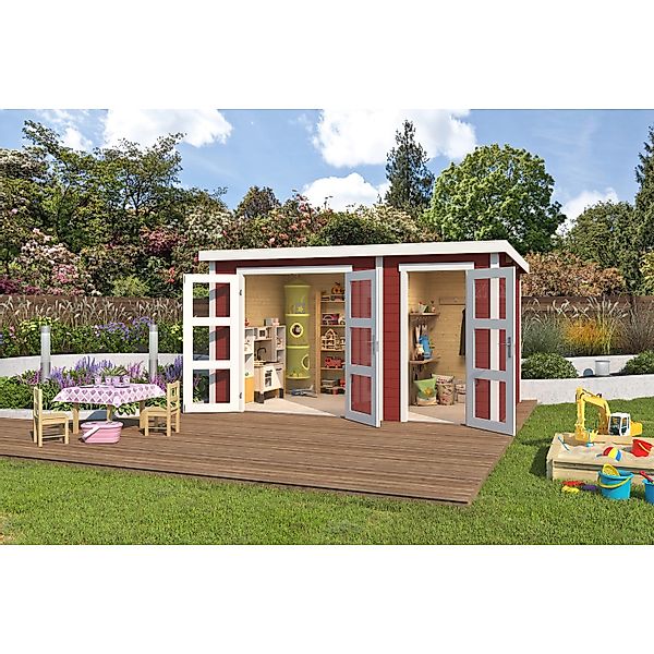 LASITA MAJA Gartenhaus "Zambesi XL" Blochbohlenhaus 28mm 2-Raum, Fundamentm günstig online kaufen