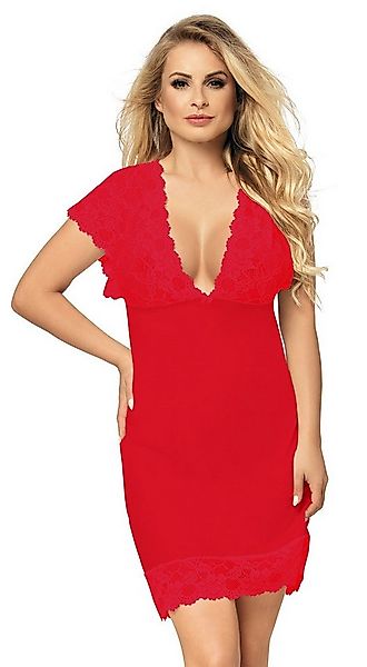 DKaren Nachthemd elegant, mit Spitze, kurzarm - unifarben günstig online kaufen