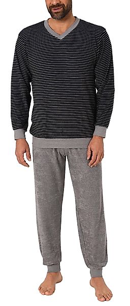 Normann Pyjama Herren Frottee Pyjama langarm günstig online kaufen