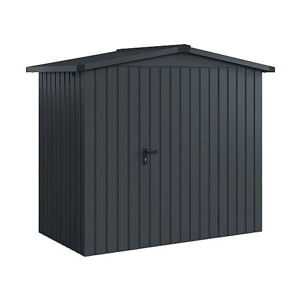 Hörmann EcoStar Gerätehaus Euroline Satteldach 1-flg 237 x 134 cm Anthrazit günstig online kaufen