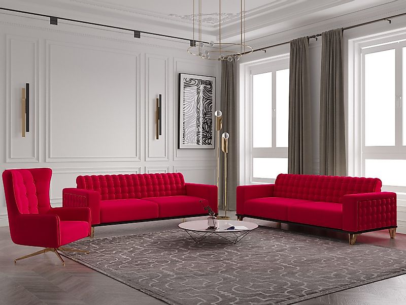 Möbeldreams Chesterfield-Sofa Sofa-Set Tina 3-2-1/3-3-1 / günstig online kaufen