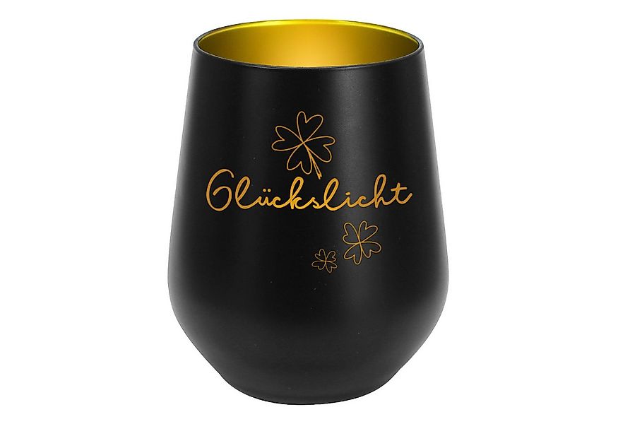 Herz & Heim Windlicht graviert mit Motiv "Glückslicht" - Teelicht als Dekor günstig online kaufen