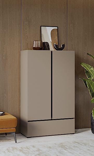 Home affaire Wäscheschrank "Cross, moderner griffloser Kleiderschrank", Meh günstig online kaufen