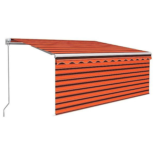 vidaXL Markise Manuell Einziehbar mit Rollo 3,5x2,5 m Orange Braun 3069280 günstig online kaufen
