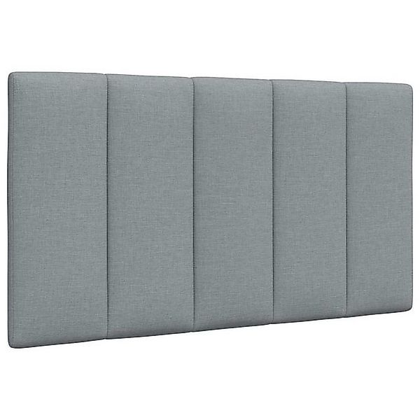 vidaXL Bett, Kopfteil-Kissen Hellgrau 90 cm Stoff günstig online kaufen
