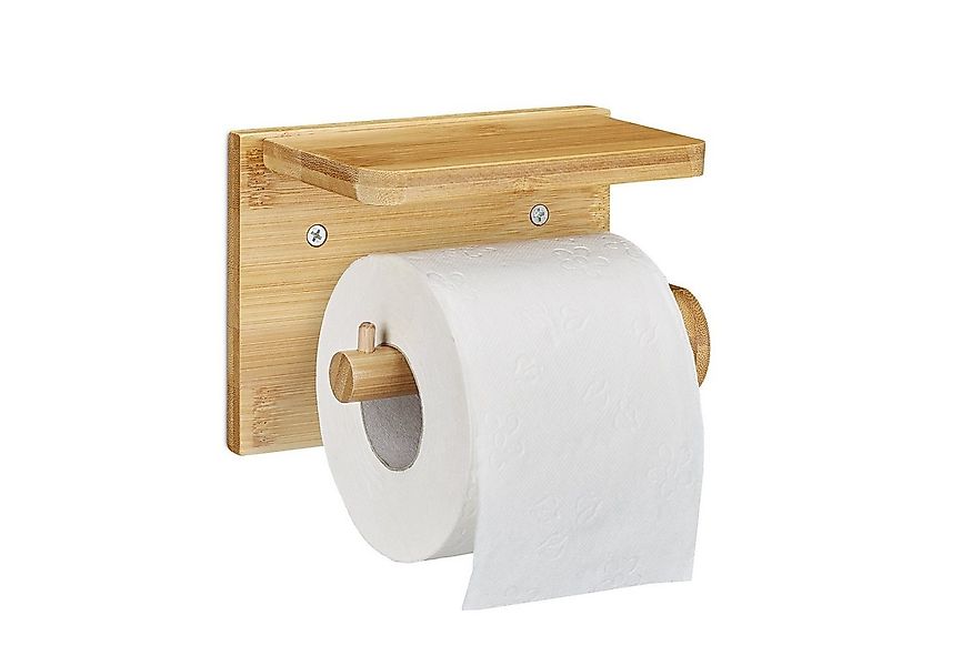relaxdays Toilettenpapierhalter mit Ablage günstig online kaufen