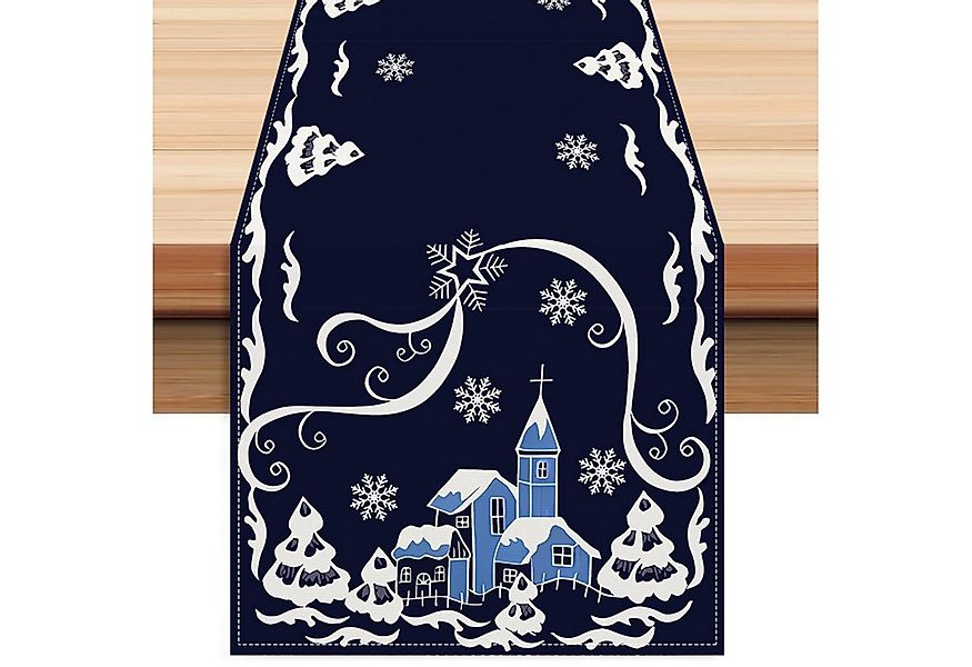 LAPAPRO Tischläufer Weihnachtlicher Leinen Tischläufer mit Druck Festliche günstig online kaufen