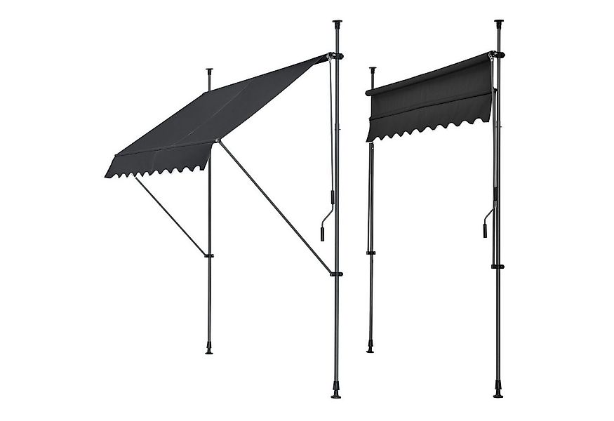 pro.tec Klemmmarkise »Stem« ohne Bohren Stahlgestell 200x120x220-309 cm Sch günstig online kaufen