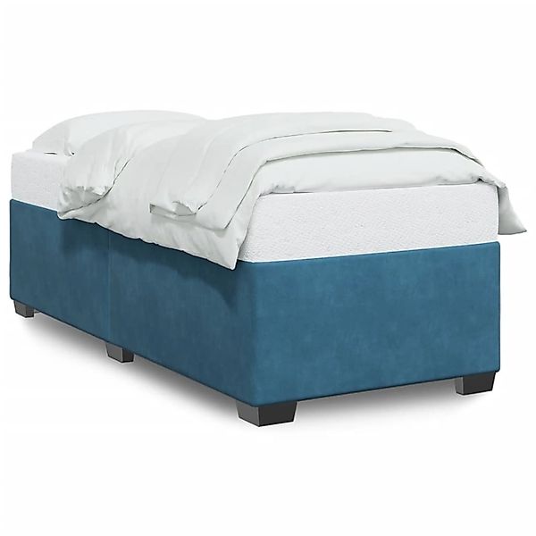 vidaXL Bettgestell Blau 90x190 cm Samt2099264 günstig online kaufen