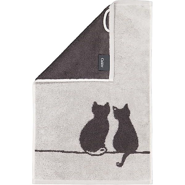 Cawö Handtücher CUTE CATS EDITION You & Me 6263 - Farbe: platin/basalt - 70 günstig online kaufen