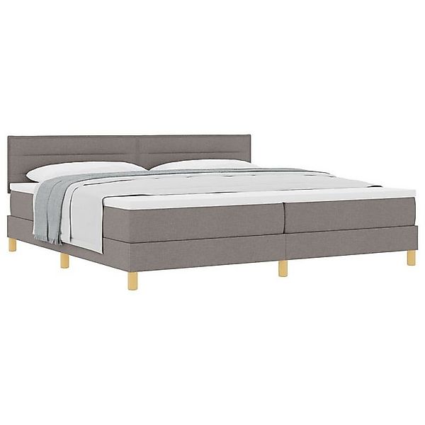 vidaXL Bett Boxspringbett mit Matratze Taupe 200x200 cm Stoff (1-tlg) günstig online kaufen