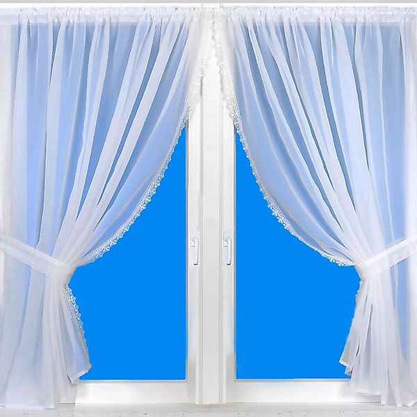 Arsvita Vorhang, Stangendurchzug, transparent, Gardinenset (2 Schlaufenscha günstig online kaufen