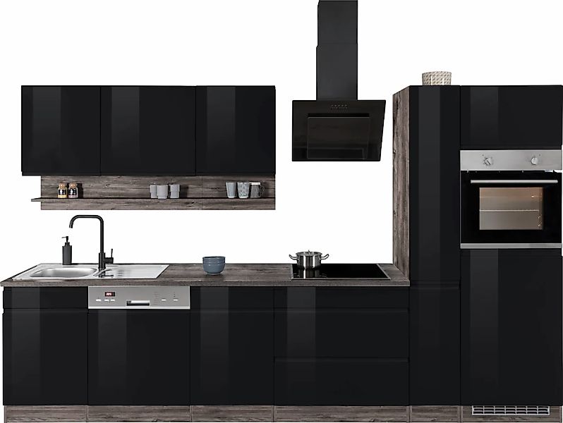 HELD MÖBEL Küchenzeile "Virginia", Breite 330 cm, ohne E-Geräte günstig online kaufen