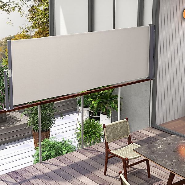 Outsunny Seitenmarkise ausziehbar 300x100cm Gartenmarkise Sichtschutzwand m günstig online kaufen