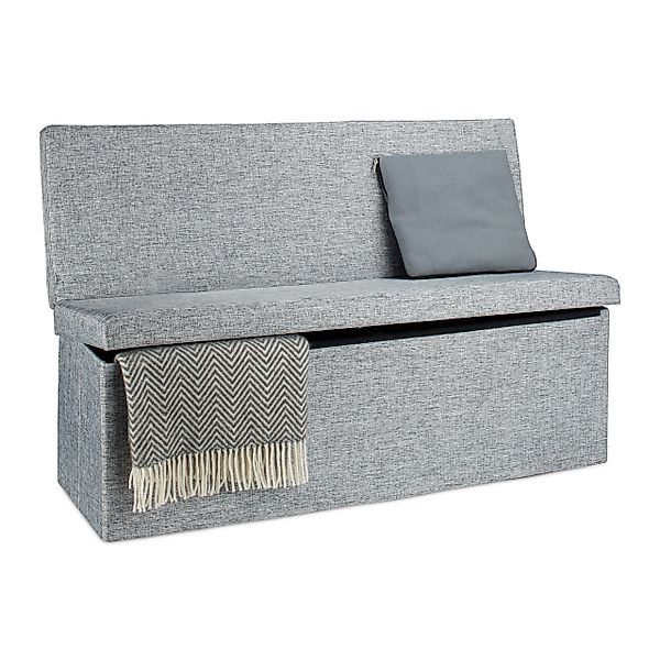 relaxdays Sitzhocker Faltbarer Sitzhocker mit Lehne günstig online kaufen