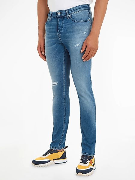 Tommy Jeans Slim-fit-Jeans "SCANTON SLIM", mit Abrieb- und Destroyeddetails günstig online kaufen