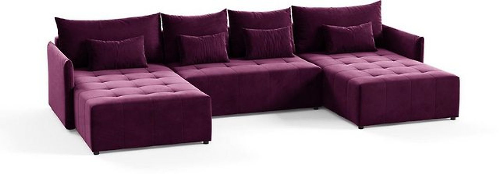Beautysofa Ecksofa Schlaffsofa Ben U mit Schlaffunktion und Bettkasten Velo günstig online kaufen