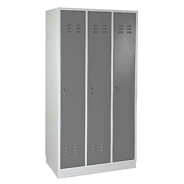 PROREGAL Garderobenschrank Ermine mit 3 Türen HxBxT 178 x 89 x 50 cm Lichtg günstig online kaufen