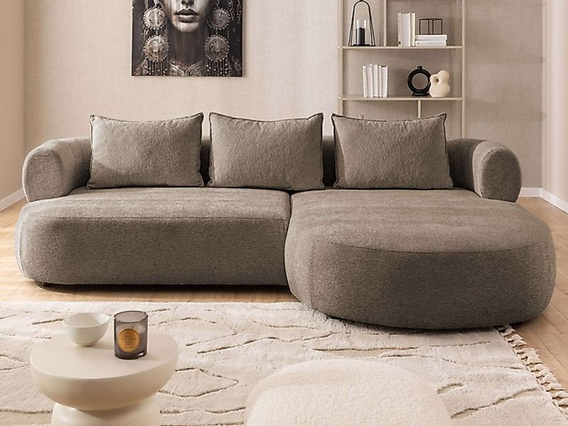 Home affaire Ecksofa »LUSSAC L-Form Design-Sofa mit Zierkissen, Maße B/T/H: günstig online kaufen