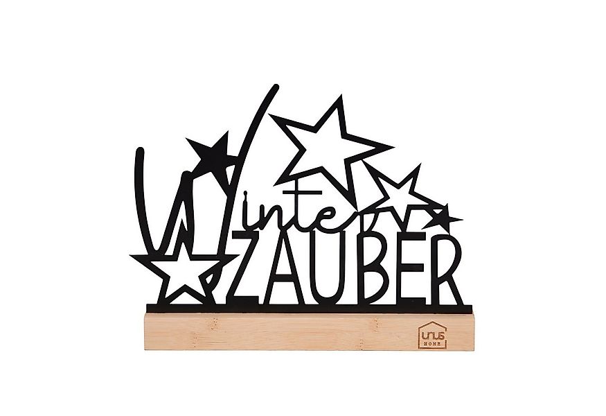 UNUS HOME Dekofigur Aufsteller "Winter Zauber" mit Sternen schwarz (UNUS Au günstig online kaufen