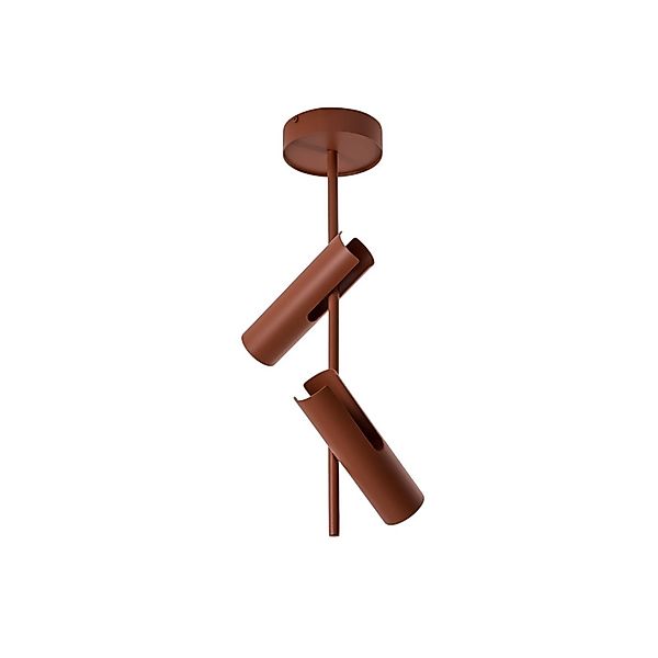 Deckenspot Leda 2, ziegelrot, 2-flammig, Höhe 55 cm günstig online kaufen