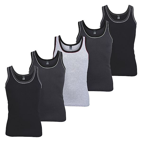 MT Unterhemd Herren Melange Tank-Top (5er günstig online kaufen