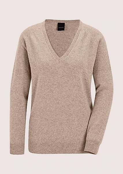 MADELEINE Longpullover "Kaschmirpullover Casual Strickpullover mit V-Aussch günstig online kaufen