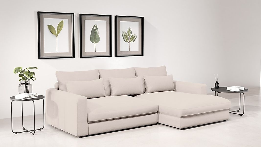 Home affaire Ecksofa "Darwin, viele Kissen, extra tiefe Sitzfläche, 271/89/ günstig online kaufen