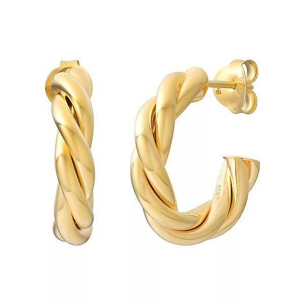 CAÏ Paar Creolen "925 Sterling Silber vergoldet twisted medium" günstig online kaufen