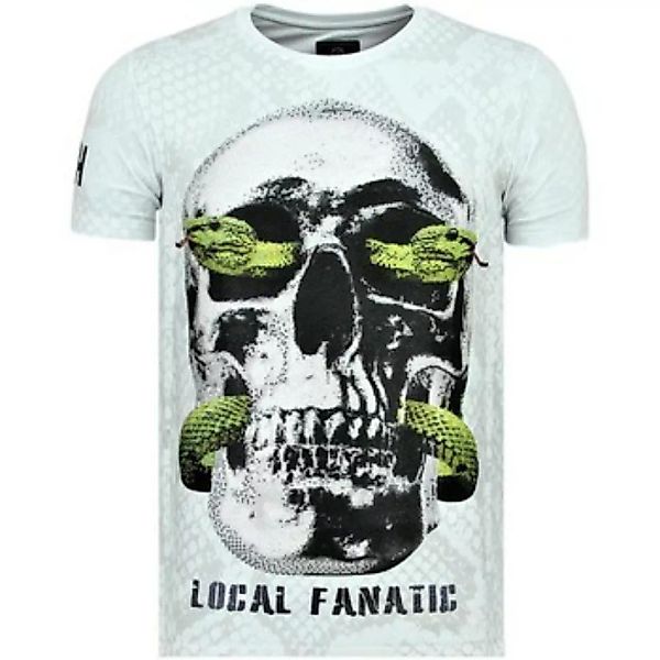 Local Fanatic  T-Shirt Skull Snake Rhinestones Totenkopf W günstig online kaufen