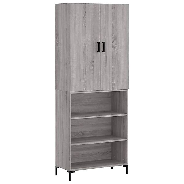 vidaXL Highboard Grau Sonoma 69,5x34x180 cm Holzwerkstoff 3196073 günstig online kaufen